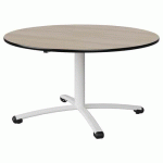 TABLE MALIBU Ø 120 T4 PC STRA ANTIB ACACIA/NOIR BLC 9016