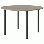 TABLE MALIBU Ø 120 T6 4P STRA ALAISÉ GRIS U727/GRIS 7016
