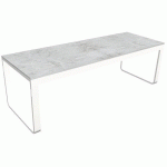TABLE PLIANTE 230 X 80 X H74CM BLANC MÉLAMINE MARBLE WHITE - FLEXFURN
