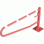 BARRIÈRE PIVOTANTE À CHEVILLER CADENAS-ROUGE/BLANC-2000MM - SCHAKE