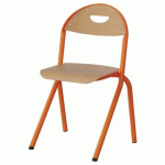 CHAISE MALIBU AST - T4 - ASS/DOS HÊTRE / ALU ORANG 1028 - MANUTAN EXPERT