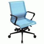 FAUTEUIL DIRECTION DINAMICA BAS RÉSIL BLEU R05/151 PIED NOIR