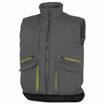 GILET MULTIPOCHES GRIS/VERT DELTA PLUS, TAILLE L