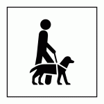LOT DE 2 - PICTOGRAMME PI PF 046 - ACCESSIBILITÉ, CHIEN GUIDE OU D