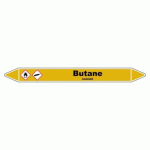 LOT DE 3 - MARQUEUR TUYAUTERIE - BUTANE VINYLE LAMINÉ - NFX 08-105 250 X 26 MM