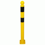 POTEAU FLEXIBLE À PLATINE Ø80MM - 1000MM - NOIR/JAUNE - VISO