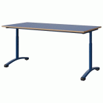TABLE MALIBU 160X80 T3/T6 DL ST ALAISÉ BLEU U525/BLEU 5005 - MANUTAN EXPERT