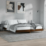 CADRE DE LIT CH�NE MARRON 180X200 CM BOIS D'ING�NIERIE - VIDAXL