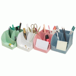 LOT DE 4 - POT À CRAYONS PEN WAVE AUTENTIK - COULEURS ASSORTIES
