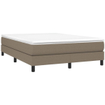 VIDAXL - SOMMIER � LATTES DE LIT TAUPE 140X190 CM TISSU