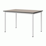TABLE MALIBU 120X80 T6 4P STRA ANTIB ACACIA/NOIR BLC 9016 - MANUTAN EXPERT