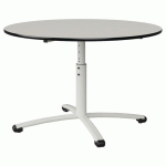 TABLE MALIBU Ø 120 T3/T6 PC ST BLC SEL W911/NOIR BLC 9016