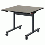 TABLE MALIBU RAB 80X80 T4 DL ST ANTIB GRIS U727/NO GRIS 7016