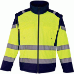VESTE HAUTE VISIBILITÉ SOFTSHELL JAUNE DE TAILLE XXXL - SINGER SAFETY