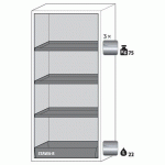 ARMOIRE SÉCURITÉ S-PHOENIX-90 S90.196.090.FWAS GRIS CLAIR - ASECOS