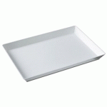 ASSIETTE QUARTZ SOLIA MATIÈRE NATURELLE BLANC 18.5 X 13 CM (VENDU PAR 200)