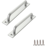 PETITES ECREVISSES - LOT DE 2 POIGNÉES DE PORTE DE GRANGE EN ALLIAGE D'ALUMINIUM POIGNÉE POUR TIROIR ARMOIRE ARGENTÉ AVEC VIS - 192MM