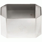 LOT DE 4 NONNETTES INOX RECTANGULAIRES VICHY 7.5X4.5X4.5 CM