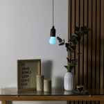 MOBILIBRICO - SUSPENSION LAMPE LED AMPOULE RGB TELECOMMANDE - NOIR