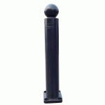 POTEAU MÉMOIRE DE FORME À PLATINE Ø80MM - 800MM - NOIR - VISO