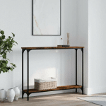 VIDAXL - TABLE CONSOLE CHÊNE FUMÉ 100X22,5X75 CM BOIS D'INGÉNIERIE