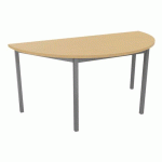 TABLE DE RÉUNION DEMI-LUNE TREFF 160 X 80 HÊTRE / ALU