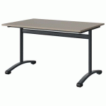 TABLE MALIBU 120X80 T5 DL STRA ABS GRIS U727/GRIS 7016