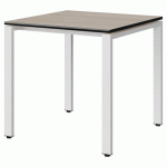 TABLE MALIBU 80X80 T6 SOUDÉ STR ACACIA/NOIR BLC 9016 - MANUTAN EXPERT
