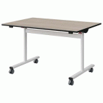 TABLE MALIBU RAB. 120X80 T5 DL STRA ACACIA/NOIR BLC 9016