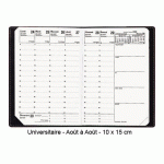 AGENDA QUO VADIS UNIVERSITAIRE SEMAINIER - ANNÉE 2026/2027 - 10 X 15 CM NOIR