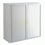 ARMOIRE EASY OFFICE HAUTEUR 104 CM CORPS ET RIDEAUX COLORIS BLANC - MANUTAN COLLECTIVITÉS