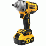 BOULONNEUSE À CHOCS SANS FIL DEWALT 1/2‘’ COMPACTE XR 18V 5AH LI-ION BRUSHLESS + 2 BATTERIES + 1 CHARGEUR