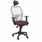 CHAISE JORQUERA EN MAILLE GRISE AVEC APPUI-TÊTE FIXE ET ASSISE BALI - VIOLETA