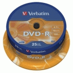 DVD-R- 16X- LOT DE 25 47 GO - VERBATIM