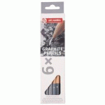 LOT DE 6 - ROYAL CRAYONS GRAPHITE ART CREATION, ROND, ÉTUI DE 6