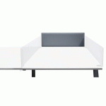 PANNEAU ÉCRAN ACOUSTIQUE POUR BUREAUX BENCH ECLA L 140 CM GRIS PERLE - FIXATION BLANCHE