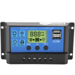 PWM 12 V 24 V DOUBLE USB RÉGULATEUR DE CHARGE DE PANNEAU SOLAIRE ÉCRAN LCD 30A (YJSS-30A)