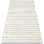 TAPIS BUBBLE BLANCS 11 IMITATION DE FOURRURE DE LAPIN 3D STRUCTUREL WHITE 60X100 CM