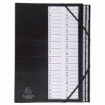 TRIEUR RIGIDE EXACOMPTA ORDONATOR ALPHABÉTIQUE 26 DIVISIONS NOIR