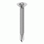 VIS AUTOPERCEUSE À TÔLE - TÊTE FRAISÉE - 6,3X45 MM - 250 PIÈCES VISWOOD