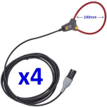 4 PINCES DE COURANT AC MINI-AMPFLEX - 100MA À 10KA, ENSERRRAGE 100MM, LONGUEUR 350MM - CARFLEXMA194-350X4
