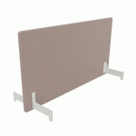 ADEMA+ ECRAN POSTE DOUBLE L160 CM ACIER BLANC/TISSU TAUPE - CLEN