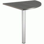 ANGLE DE BUREAU 90° PIEDS RENFORT MÉTAL FAST 80CM - FRÊNE