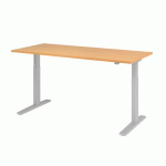 BUREAU ÉLECTRIQUE SÉRIE XMKA 180CM HÊTRE/ALU - HAMMERBACHER