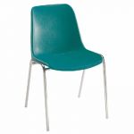 CHAISE COLLECTIVITÉS COQUE UNIVERSELLE - POLYPROPYLÈNE - VERT - PIEDS MÉTAL CHROMÉ (PRIX À L'UNITÉ)