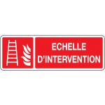 PANNEAU ISO 7010 AVEC TEXTE ECHELLE D'INTERVENTION