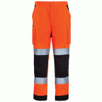 PANTALON DE TRAVAIL HOMME À HAUTE VISIBILITÉ MULTIPOCHES PATROL HI-VIZ ORANGE/MARINE TL - COVERGUARD - 7PAOPL