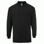 PORTWEST FR10 POLO MANCHES LONGUES MODAFLAME NOIR - TAILLE XXXL