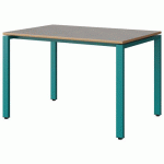 TABLE MALIBU 120X80 T6 SOUDÉ STR ALAISÉ BÉTON F186/BLEU 5018