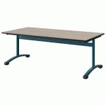TABLE MALIBU 160X80 T3 DL STRA ACACIA/NOIR BLEU 5025